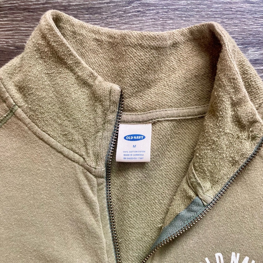 Vintage Y2K Old Navy zip-up jacket in olive green in size medium - Picture 4 of 7